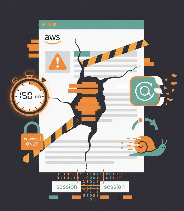 AWS Device Farm setup guide showing step-by-step configuration for mobile app testing